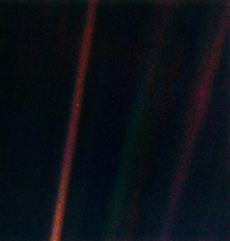 The Pale Blue Dot Taken by Voyager  in  at a distance of  billion miles 