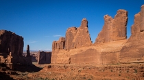 The Park Avenue formation in Arches National Park Utah USA 