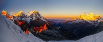 The Perfect Sunrise over Cordillera Blanca Peru  x 