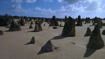 The Pinnacles Western Australia  When Dutch sailors saw them from the sea they thought they were the ruins of an ancient civilization
