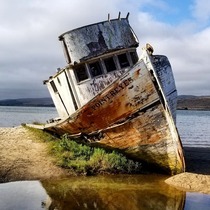 The Point Reyes aground in Tomales Bay CA