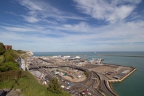 The Port at Dover with France visible on the horizon August  