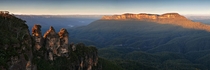 The rock formation known as the Three Sisters in the Blue Mountains of New South Wales Australia  by Tim Wrate