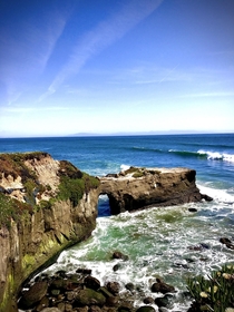 The same location in Santa Cruz CA I previously posted but during high tide  x