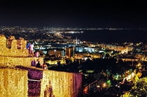 The second biggest city of Greece Salonica as seen from its Byzantine-era walls 