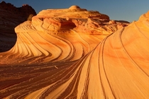 The Second Wave Coyote Buttes North The Wave at sunset  OC   X   IG thelightexplorer