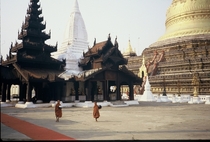 The Shwezigon Pagoda Pagan Burma  by Willard Losinger 