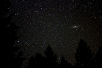 The sky and the Andromeda galaxy Its amazing that we can see an entire galaxy with our eyes unassisted 