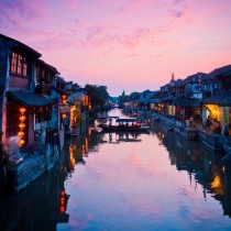 The small town of Xitang which lies on the intersection of nine rivers China 