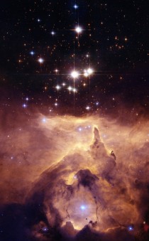 The star cluster Pismis  in the core of the large emission nebula NGC  
