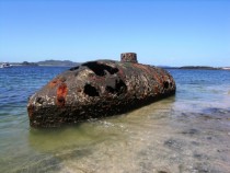 The submarine Explorer built between  and  in Brooklyn and abandoned in  at San Telmo in the Pearl Islands Panama 