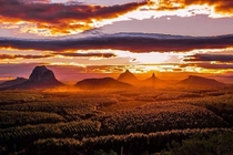 The sun sets over Wild Horse Mountain in Queensland Australia Courtesy ABC contributor 