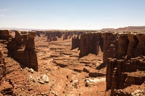 The surreal desolation below the White Rim Canyonlands UT 
