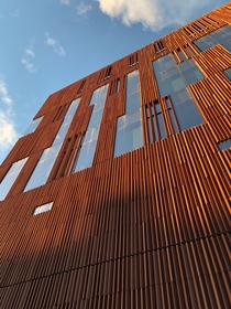 The terracotta facade on the University of Michigans Biological Sciences Building by Ennead Architects and Longoton 
