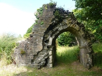 The th century ruins of Chteau de Joyeuse Garde associated with Arthurian legend and said to be the location of Sir Lancelots tomb 