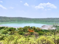 The third biggest meteor Crater in the world Lonar Maharashtra India Also known as Lonar lake 