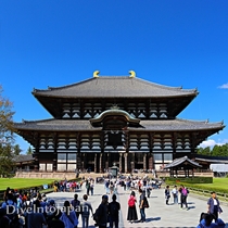 The Todai-ji Temple in Nara Japan This m ft high temple was built in the th century it harbors a m ft tall bronze statue of Buddha