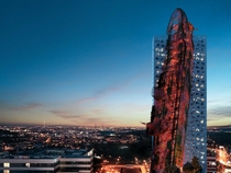 The Top Tower scheduled to be built in  in Prague