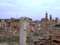 The town of Belchite was destroyed in the Spanish Civil war - and still remains this way abandoned