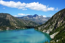 The turquoise waters of Colchuck Lake near Leavenworth Washington 