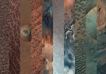 The varied surface of Mars