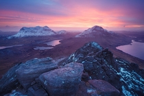 The view from atop Stac Pollaidh in the Northwest Highlands of Scotland  by Alexander Nail