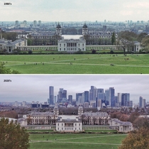The view from Greenwich London Then amp now