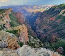 The view from our isolated campsite on the north rim of the Grand Canyon OC 