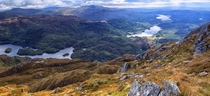 The view from the summit of Ben Venue in the Trossachs Scotland  Photographed by John McSporran