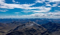 The view from UKs highest point Ben Nevis Scottish highlands 