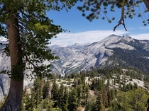 The view just before you climb Half Dome Yosemite CA 
