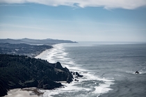The view of Lincoln City from the Cascade Head Trail Oregon 