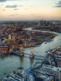 The view of London from the Shard 
