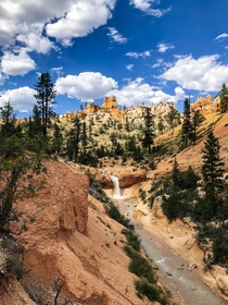 The waterfall on Mossy Cave Trail  Bryce Canyon National Park UT x 