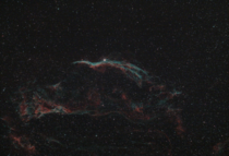 The Western Veil Nebula and Pickerings Triangle using an Optolong L-eXtreme dual narrowband filter