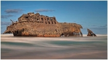 The wreck of the Cabo Santa Maria on the Island of Bao Vista