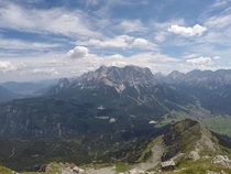 The Zugspitze Austria from the Daniel in Leermoos 