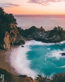 There are no words for this beautiful scene at McWay Falls California USA  IG mysuitcasejourneys