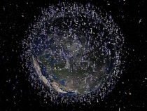 There are  pieces of garbage orbiting earth and its a big problem