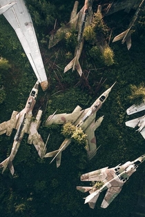 These abandoned Russian fighter jets More info in comments