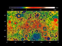 This image shows the gravity field of the moon as measured by NASAs GRAIL mission 