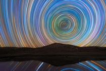 This is my first Startrails picture I took nearly  images to show the rotation of the Earth over  hours 