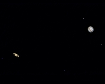 This is not a composite - Saturn and Jupiter were so close that I fit them both on my  sensor chip
