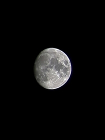 This is the first picture Ive ever taken of the moon It doesnt even compare to the majority of the posts on here but Im proud of it nonetheless