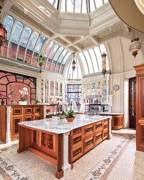 This kitchen in the Burrage Mansion built was built directly into a conservatory designed by the houses namesake Albert C Burrage - Boston Massachusetts