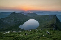 This mornings am sunrise atop Helvellyn UK 