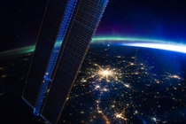 This nighttime picture of Moscow shot from the International Space Station looks like a neuron 