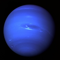 This photo of Neptune was taken by the Voyager  probe Published in 
