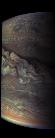 Three-dimensional Jovian cloudscape courtesy of NASAs Juno spacecraft