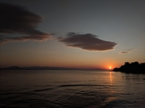 Three weeks of watching jaw dropping sunsets in Greece This was on the last evening 